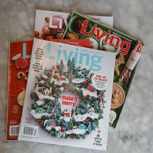 4 x Martha Stewart Living Magazines - All Decenber Holiday Issues